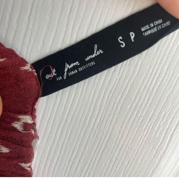 Urban Outfitters Women's S Red Boho Diamond Print Strapless Jumpsuit - Picture 12 of 13